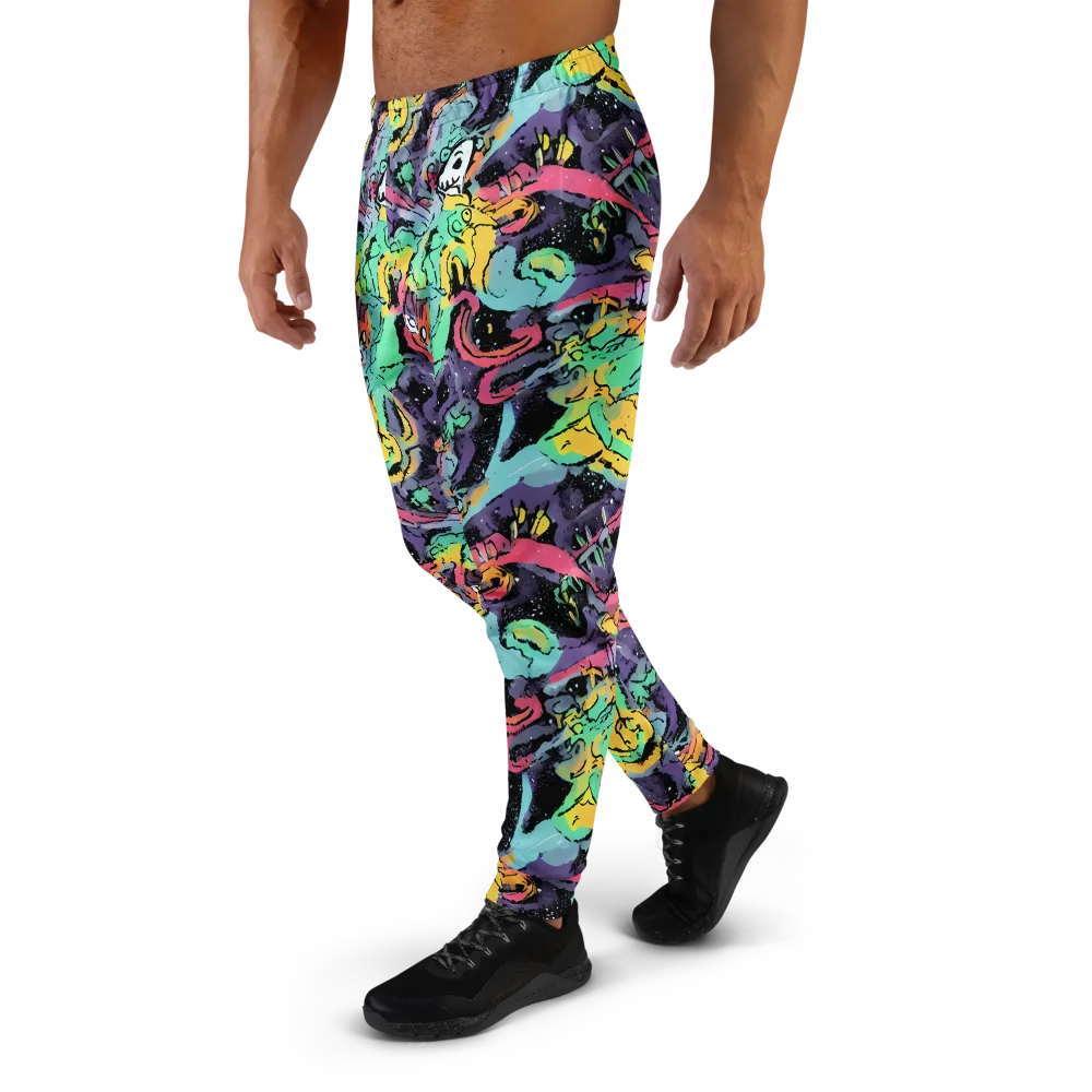 Candy Chaos on Men's Joggers — Left