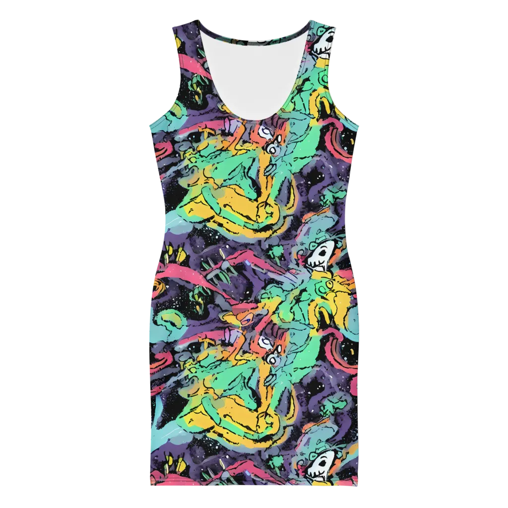 Candy Chaos on Bodycon Dress — Front