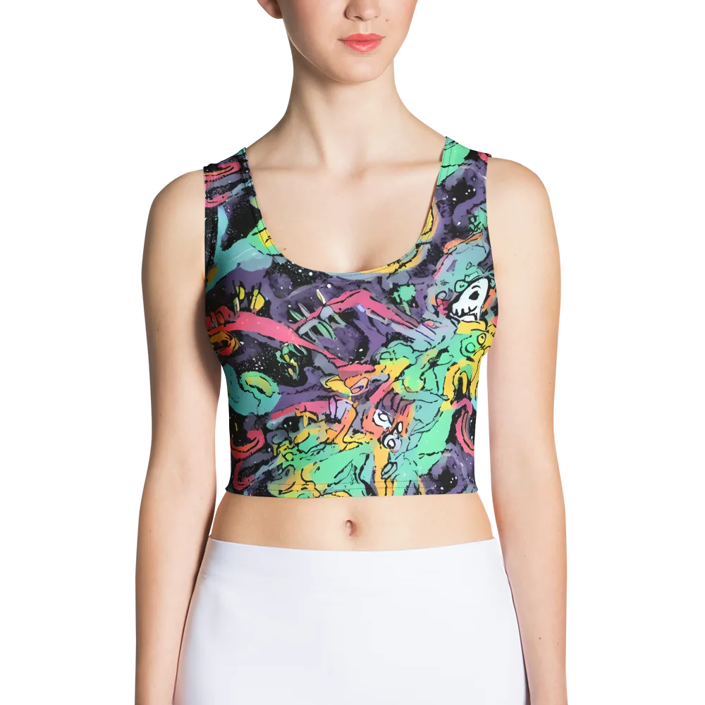Candy Chaos on Crop Top — Front