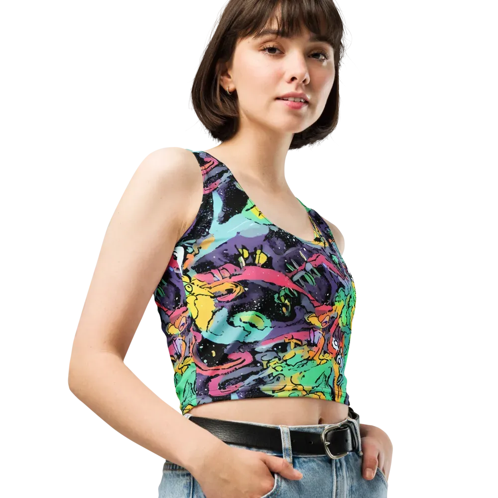 Candy Chaos on Crop Top — Right Front