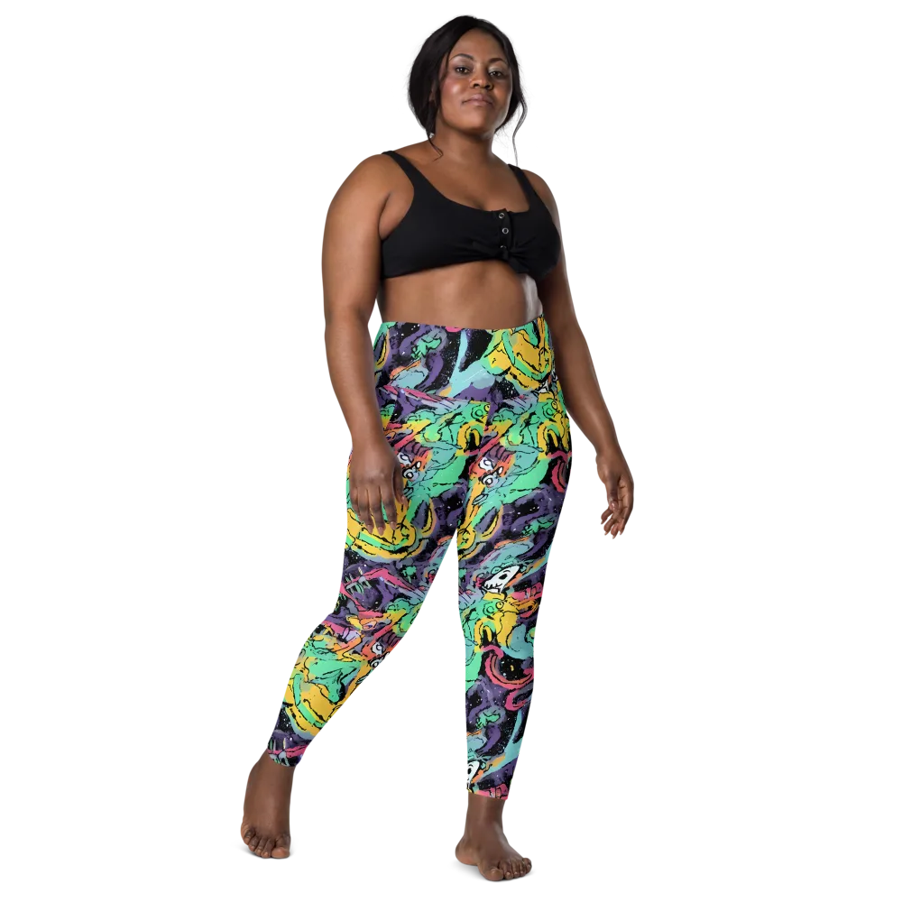 Candy Chaos on Leggings with Pockets — Front