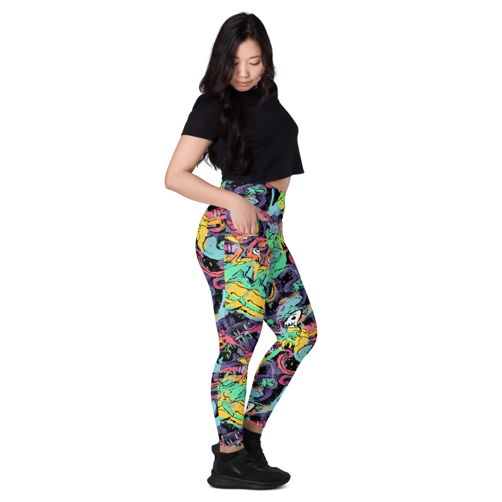 Candy Chaos on Leggings with Pockets — Right