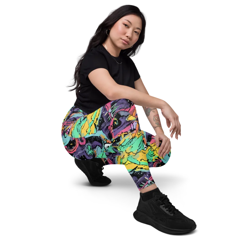 Candy Chaos on Leggings with Pockets — Right Front