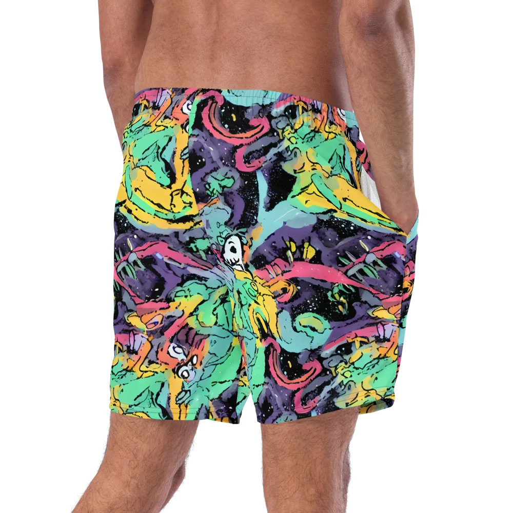 Candy Chaos on Swim Trunks — Right Back