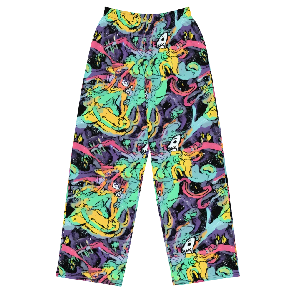 Candy Chaos on Wide-Leg Pants — Front