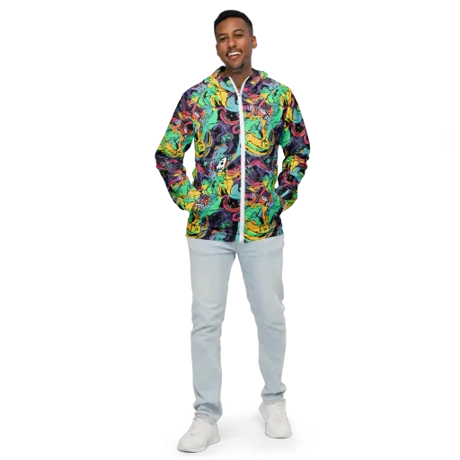Candy Chaos on a Men's Windbreaker