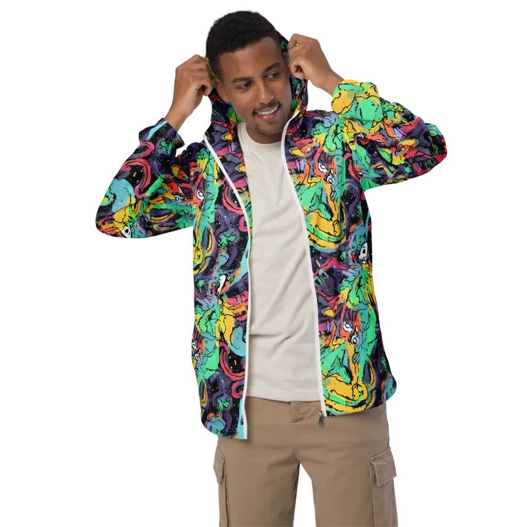 Candy Chaos on Men's Windbreaker — Front
