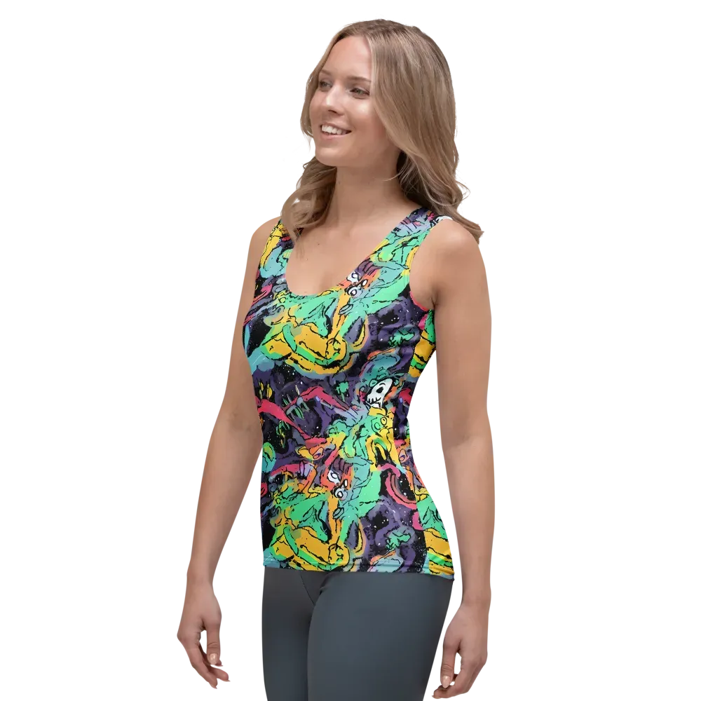 Candy Chaos on Women's Tank Top — Left Front