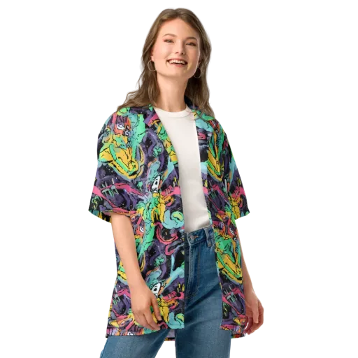 Candy Chaos on a Button Shirt