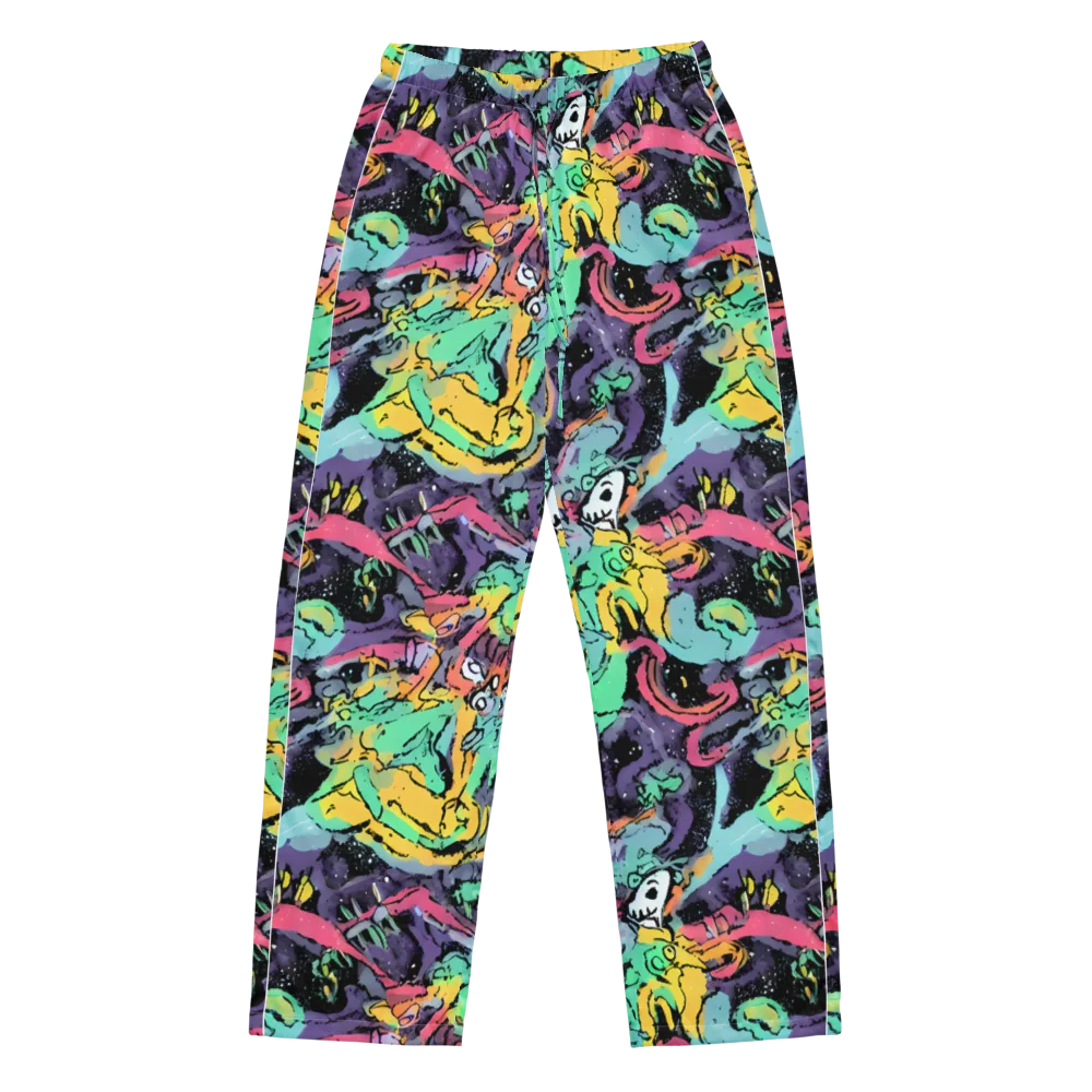 Candy Chaos on Women's Pajama Pants — Front