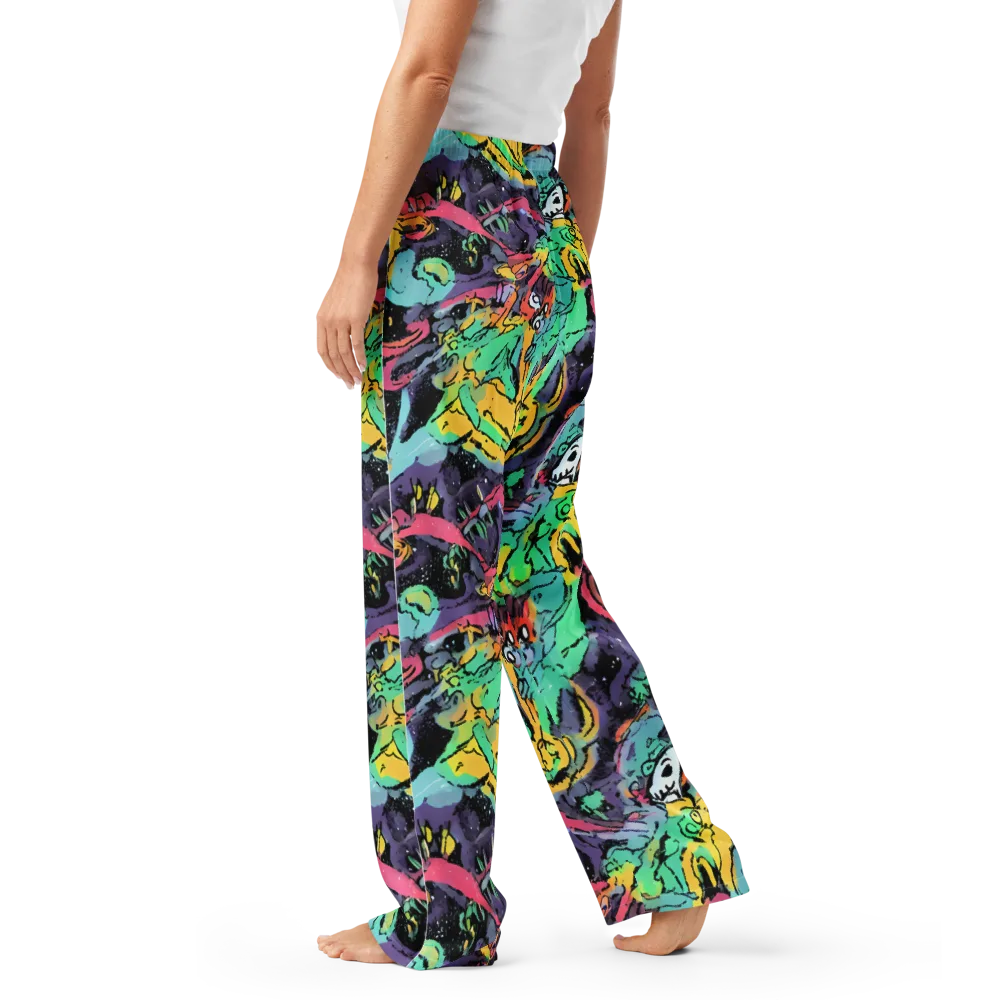 Candy Chaos on Women's Pajama Pants — Left