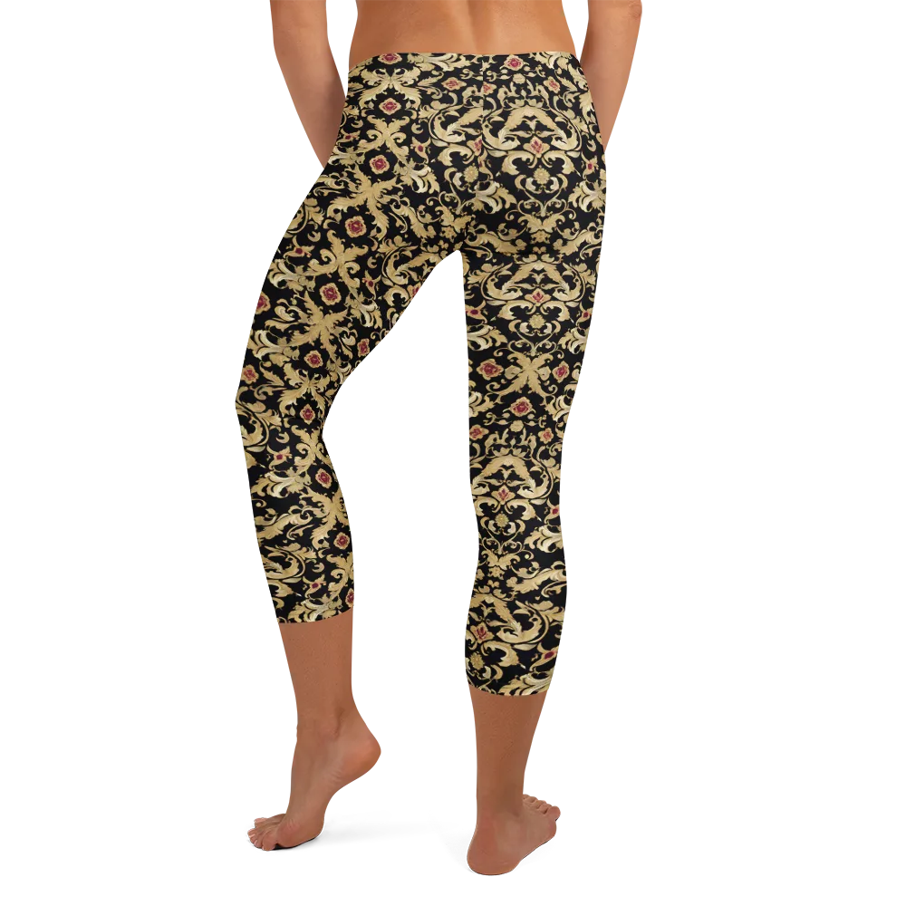 Noir Versailles on Capri Leggings — Back