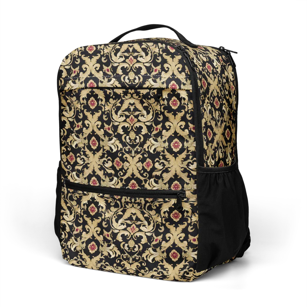 Noir Versailles on Utility Backpack — Left Front