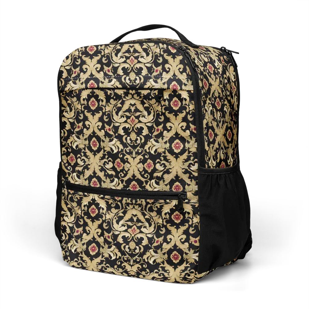 Noir Versailles on Utility Backpack — Left Front