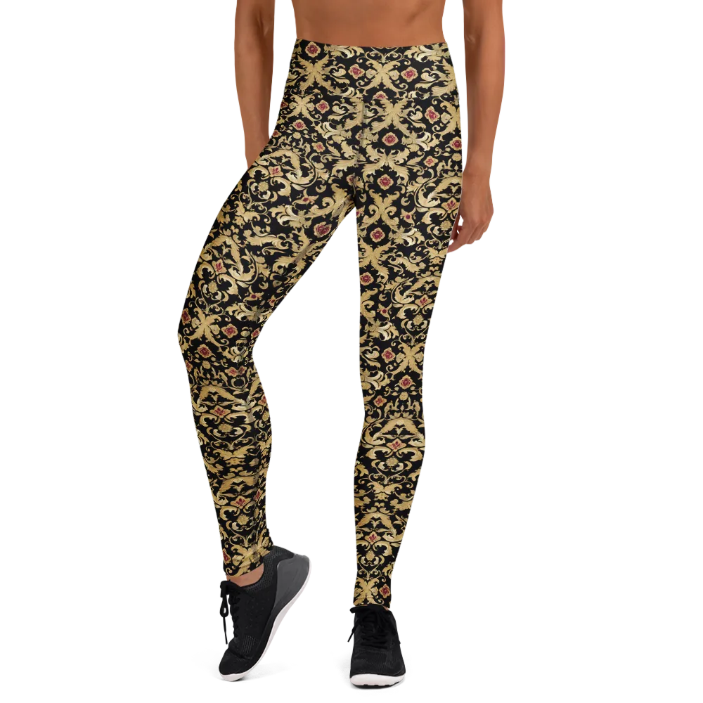 Noir Versailles on Yoga Leggings — Front