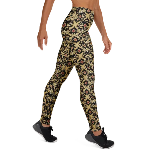 Noir Versailles on a Yoga Leggings