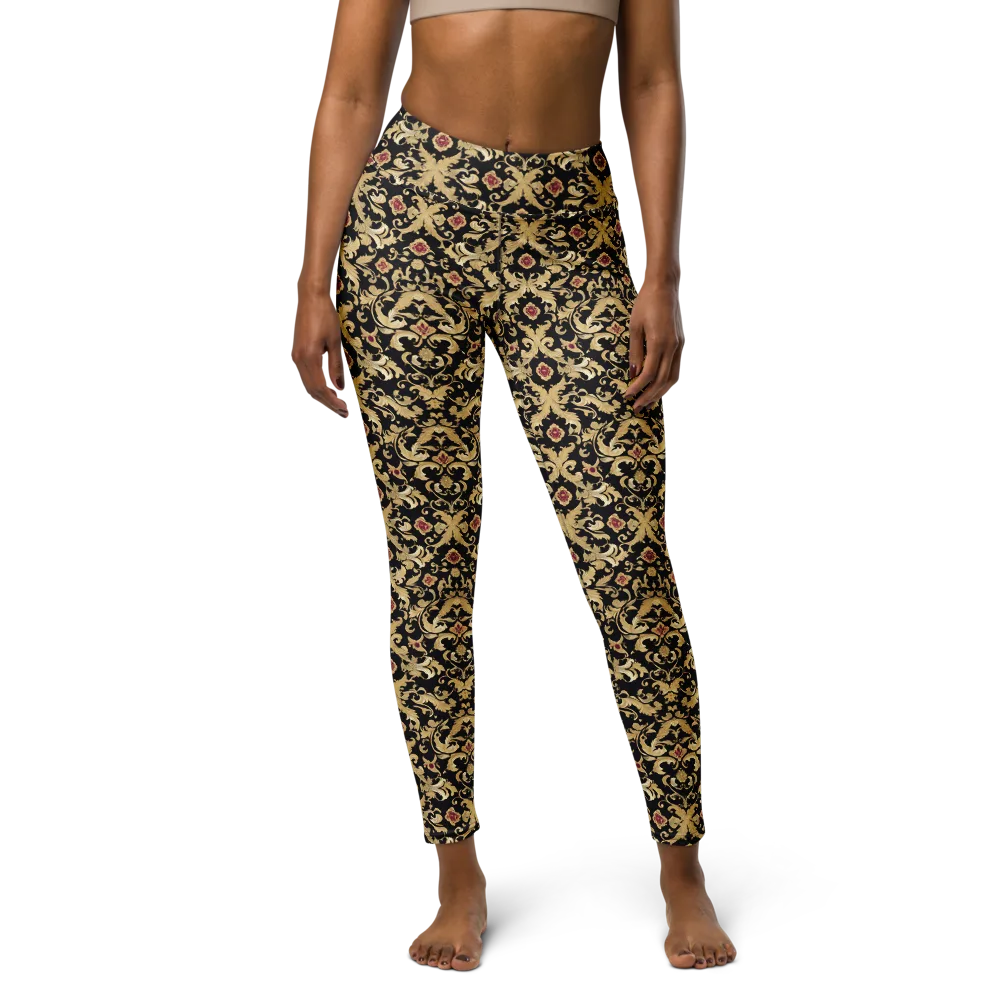 Noir Versailles on Yoga Leggings — Front