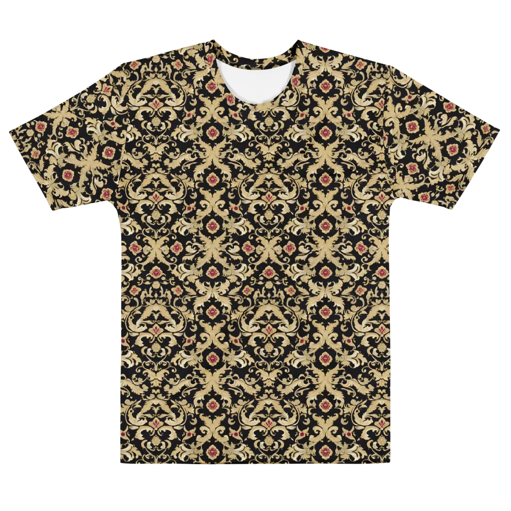 Noir Versailles on Men's Cotton Crew Neck T-Shirt — Front