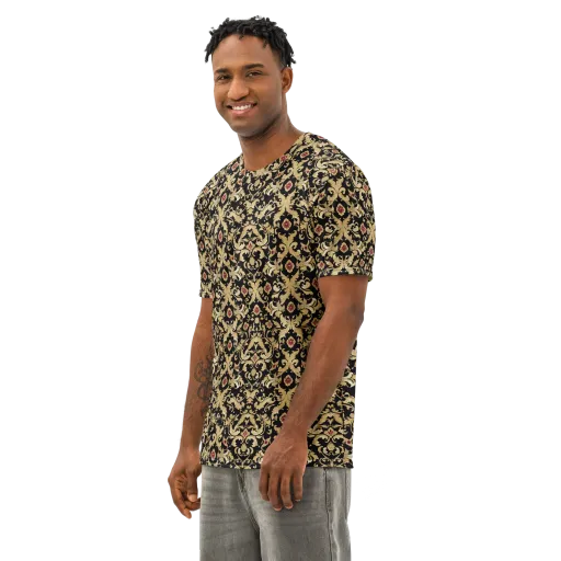 Noir Versailles on a Men's Cotton Crew Neck T-Shirt