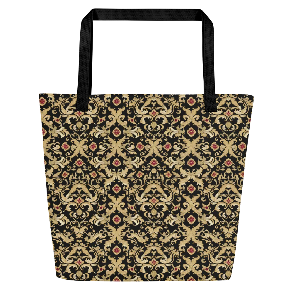 Noir Versailles on Large Tote Bag W/ Pocket — Front