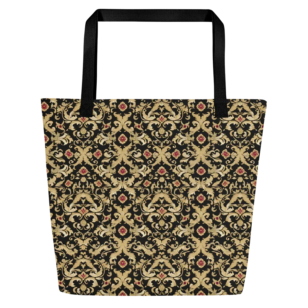 Noir Versailles on Large Tote Bag W/ Pocket — Front