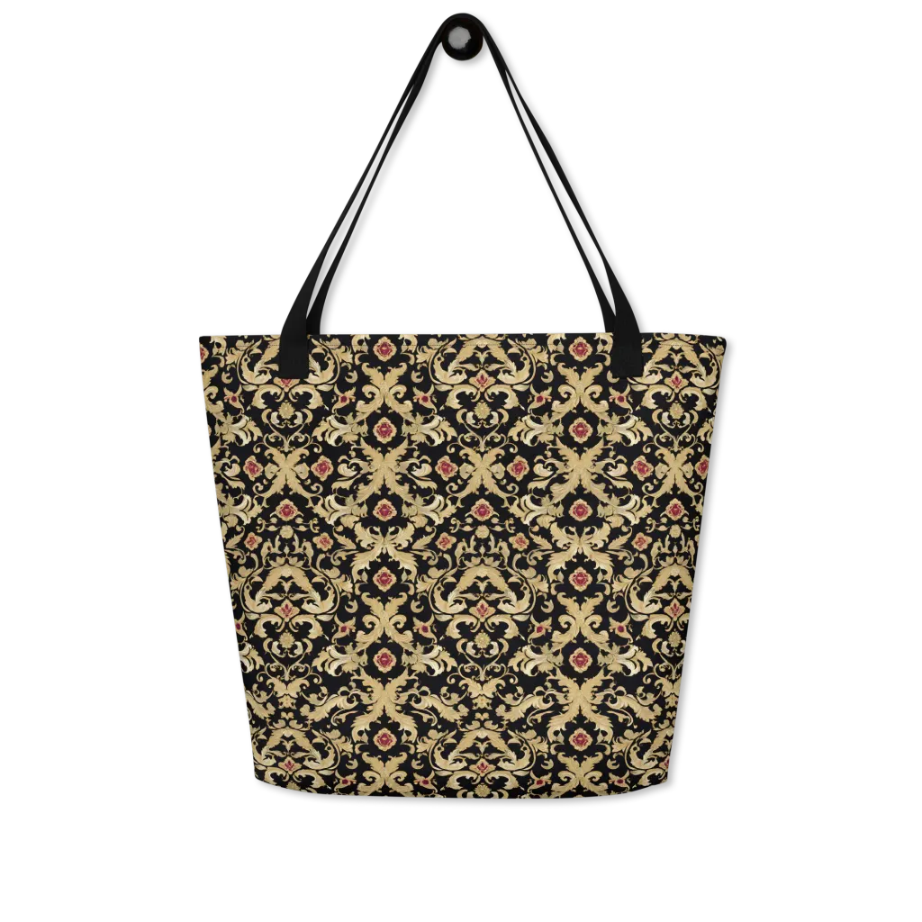 Noir Versailles on Large Tote Bag W/ Pocket — Front