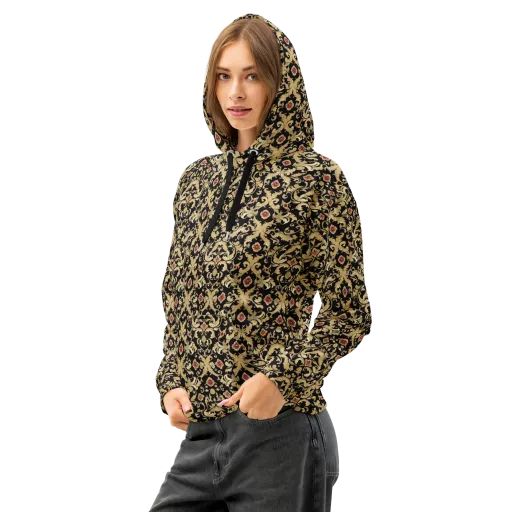 Noir Versailles on a Cotton Hoodie