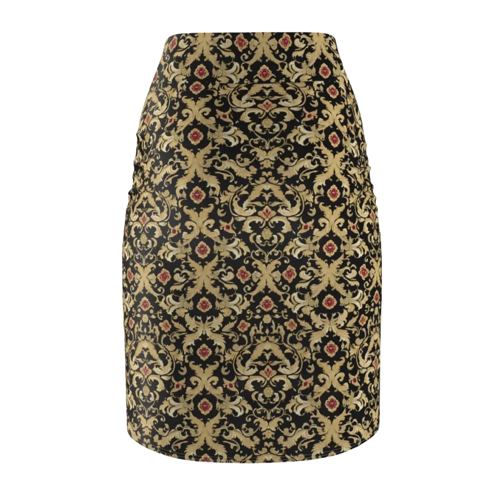 Noir Versailles on Pencil Skirt — Back