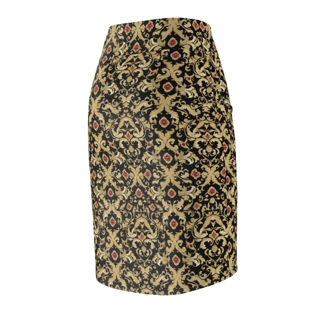 Noir Versailles on Pencil Skirt — Back Side