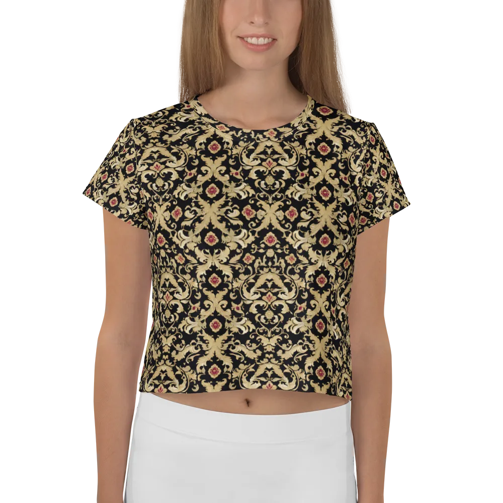 Noir Versailles on Crop Tee — Front