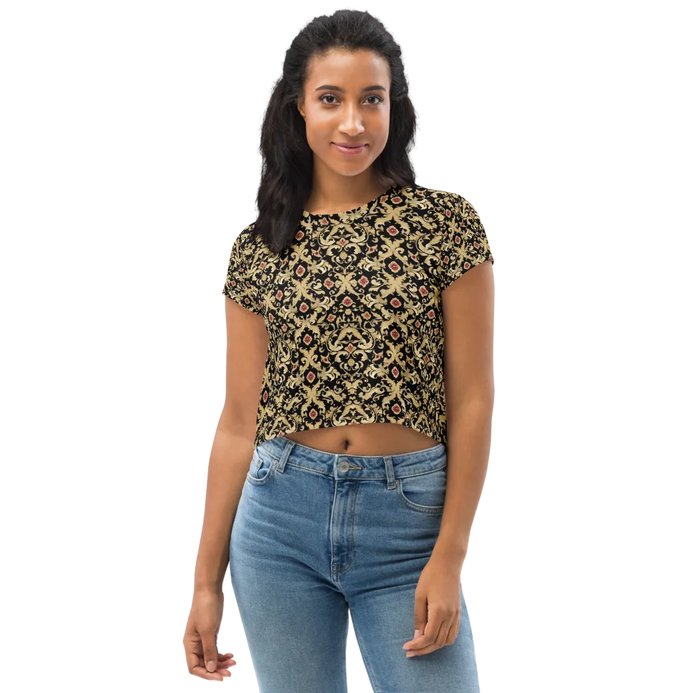 Noir Versailles on Crop Tee — Front