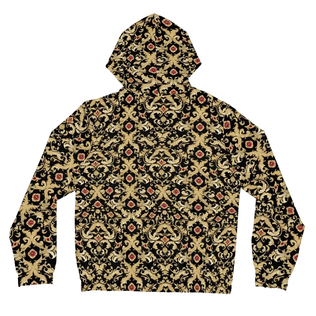 Noir Versailles on Women's Full-Zip Hoodie — Back