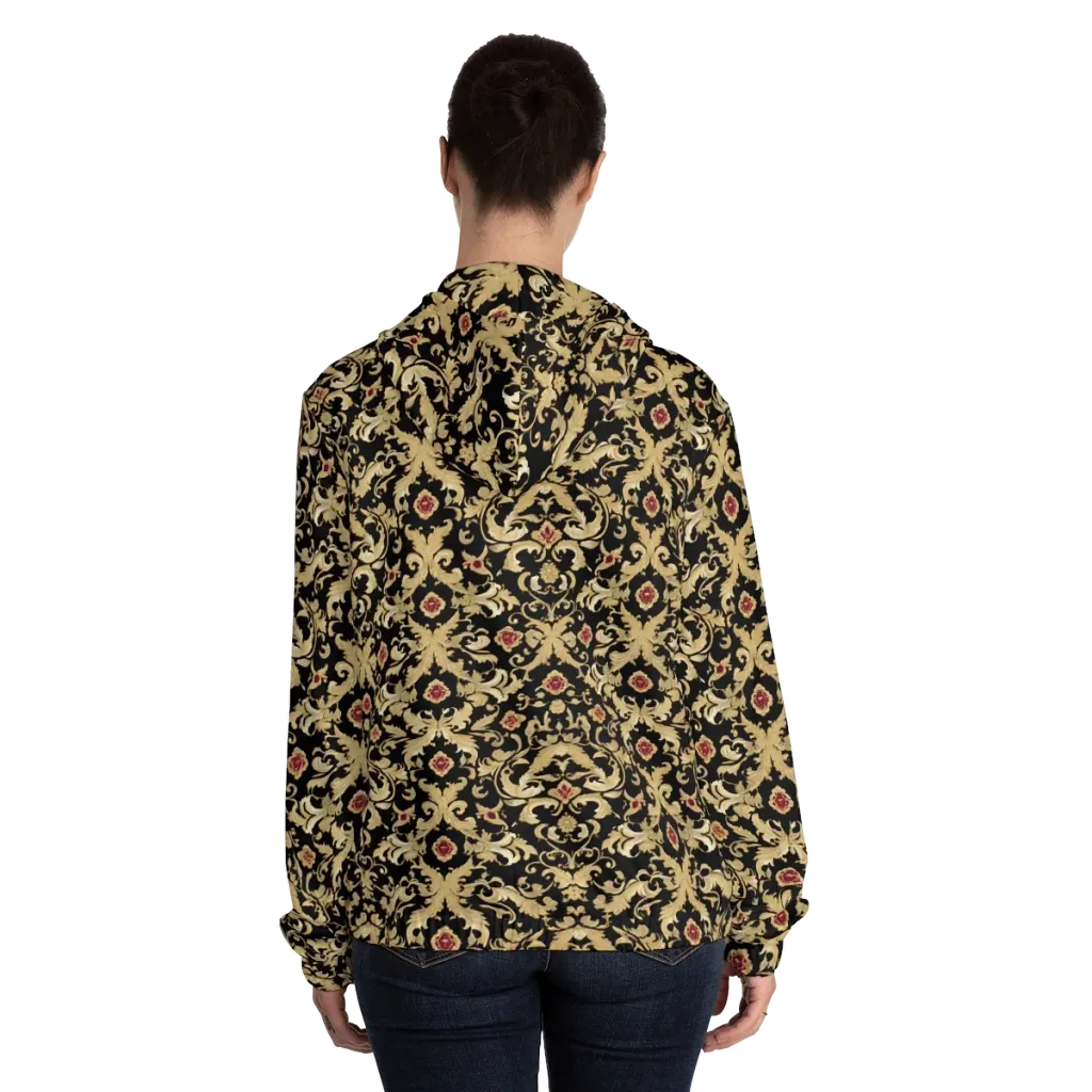 Noir Versailles on Women's Full-Zip Hoodie — Back On Person