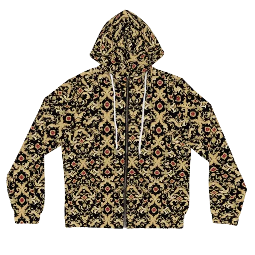 Noir Versailles on a Women's Full-Zip Hoodie