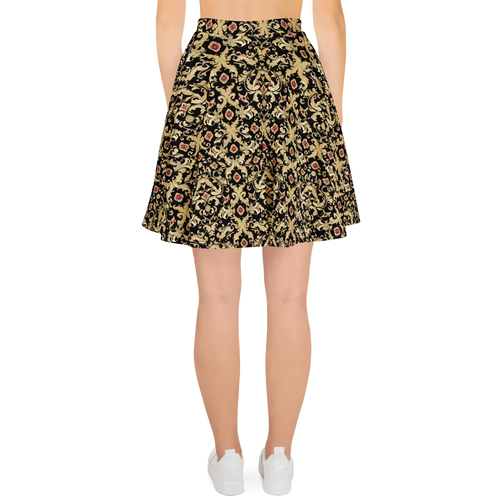 Noir Versailles on Skater Skirt — Back