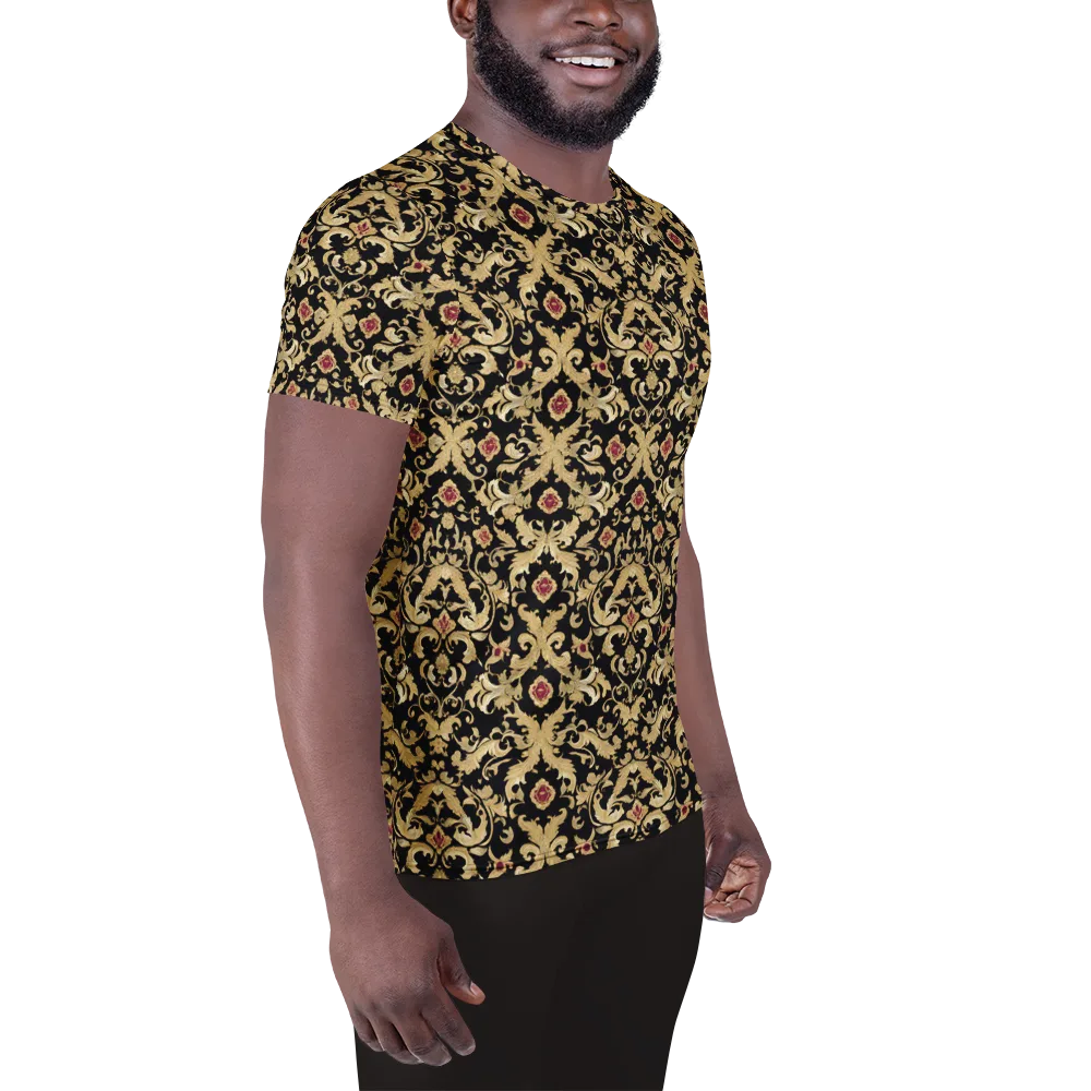 Noir Versailles on Men's Athletic T-Shirt — Right