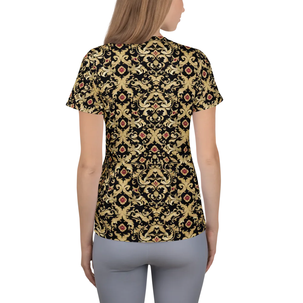 Noir Versailles on Women's Athletic T-Shirt — Back