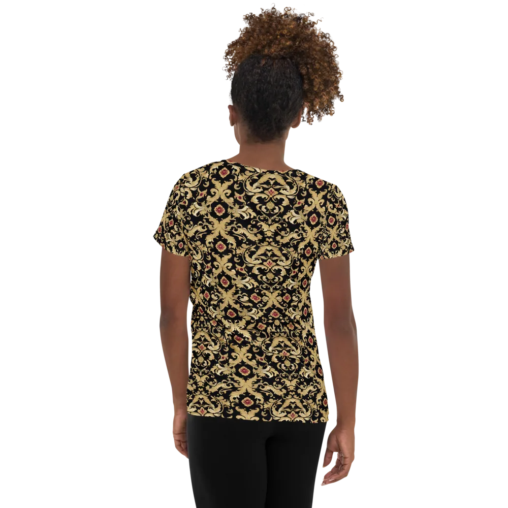 Noir Versailles on Women's Athletic T-Shirt — Back