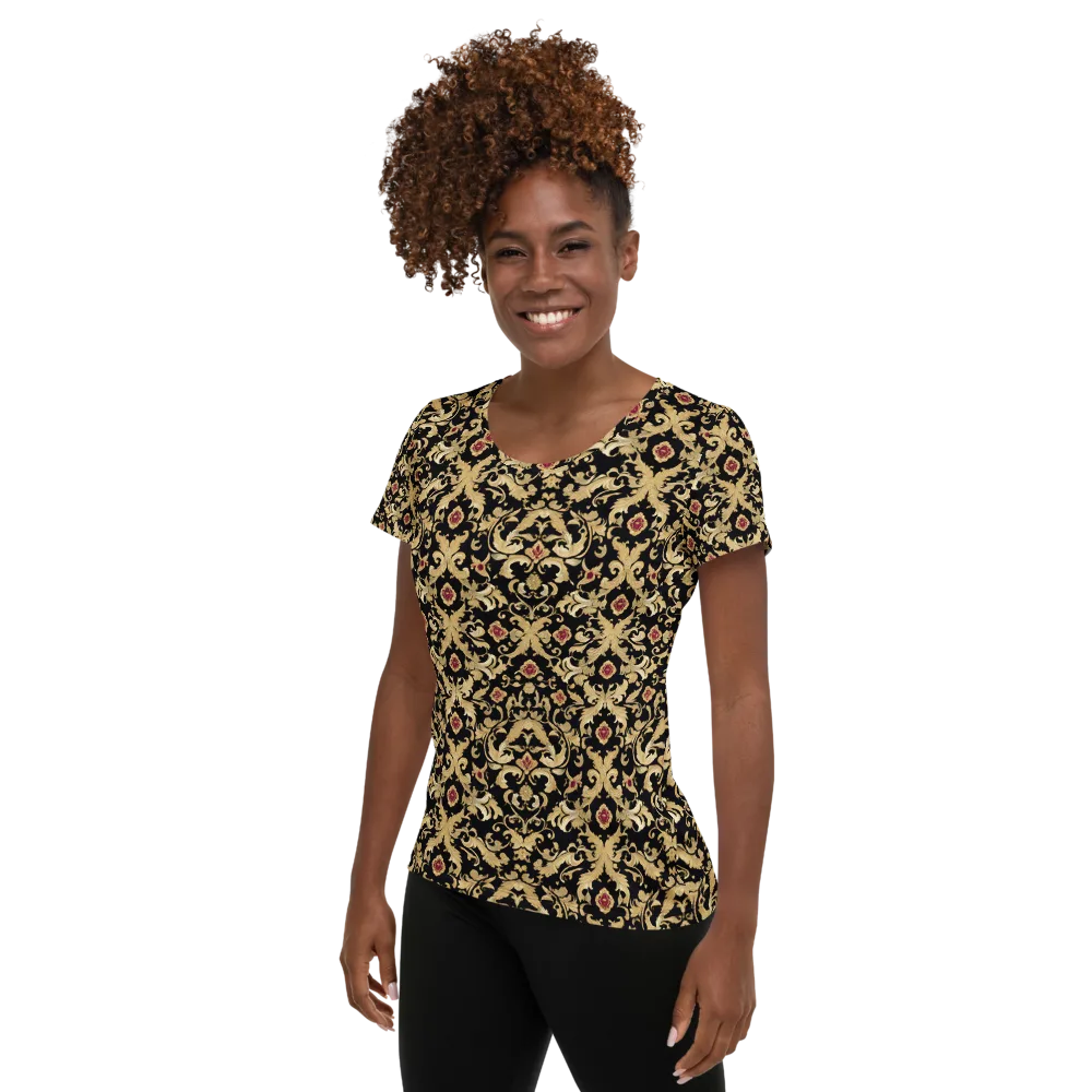 Noir Versailles on Women's Athletic T-Shirt — Left