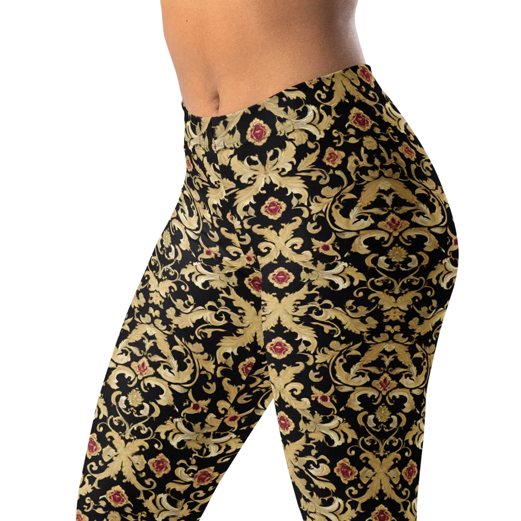 Noir Versailles on Leggings — Left Front