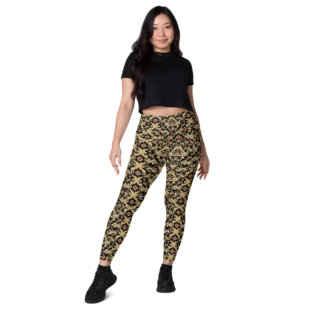 Noir Versailles on Leggings with Pockets — Front