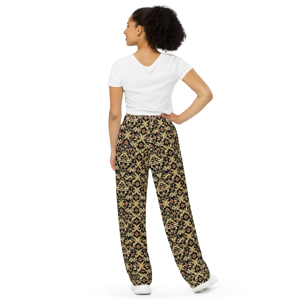 Noir Versailles on Wide-Leg Pants — Back