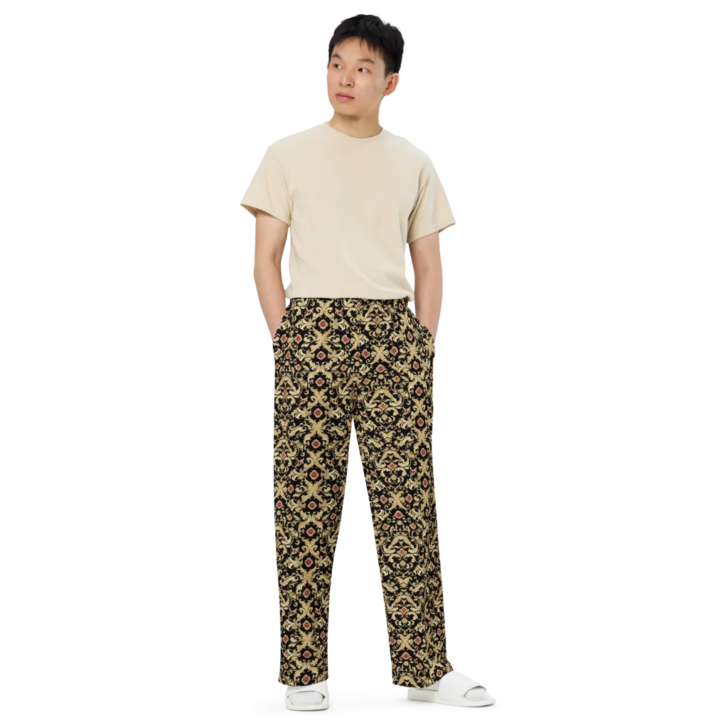 Noir Versailles on Wide-Leg Pants — Front