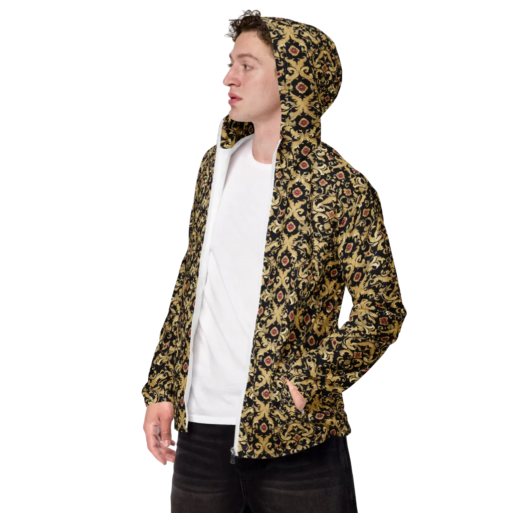 Noir Versailles on Men's Windbreaker — Left Front