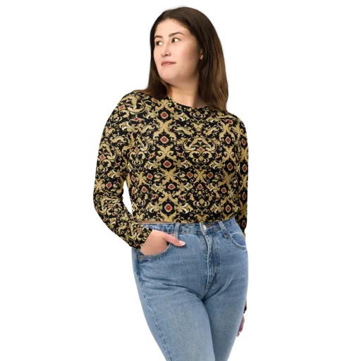 Noir Versailles on a Long Sleeve Crop Top