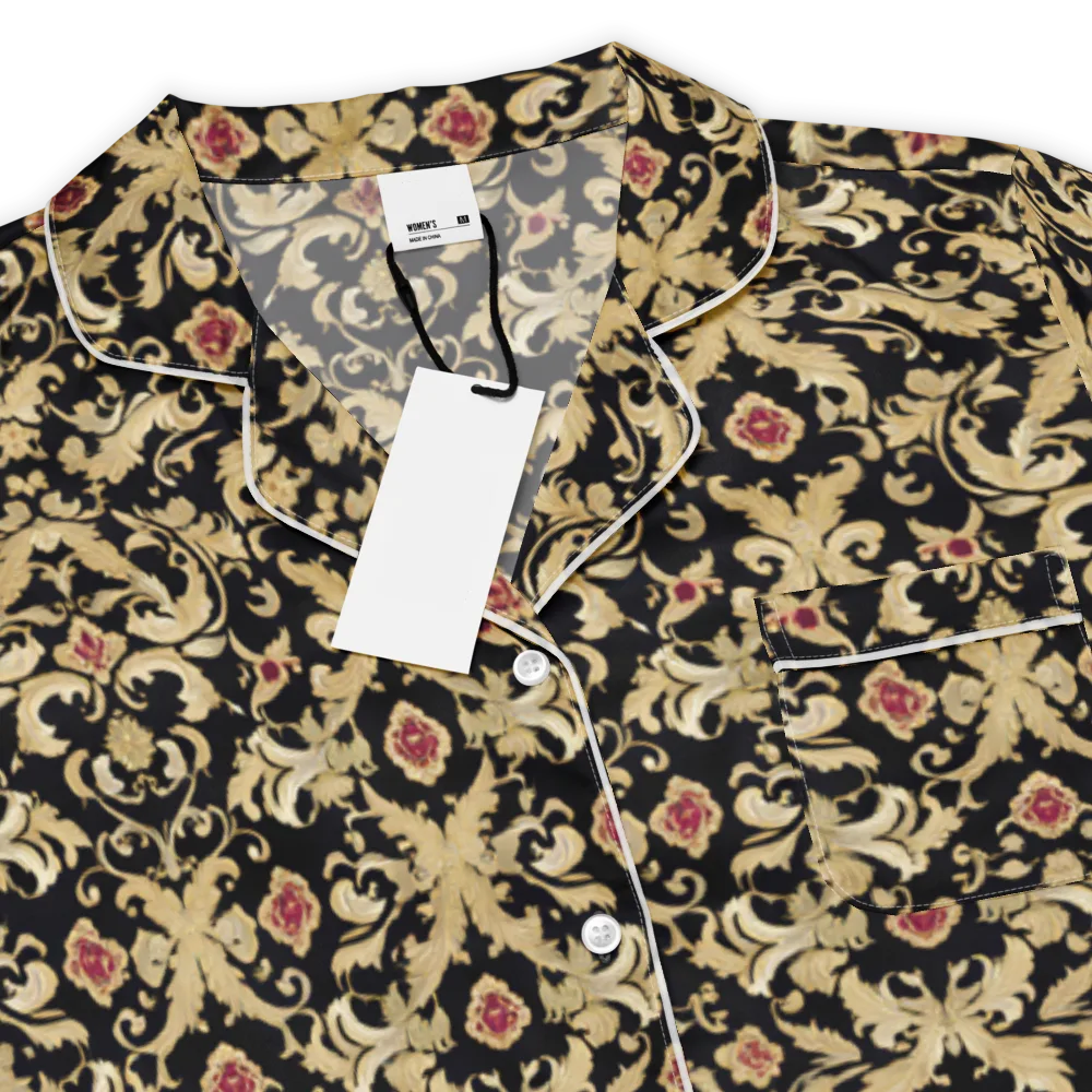 Noir Versailles on Women's Short Sleeve Pajama Top — Product details