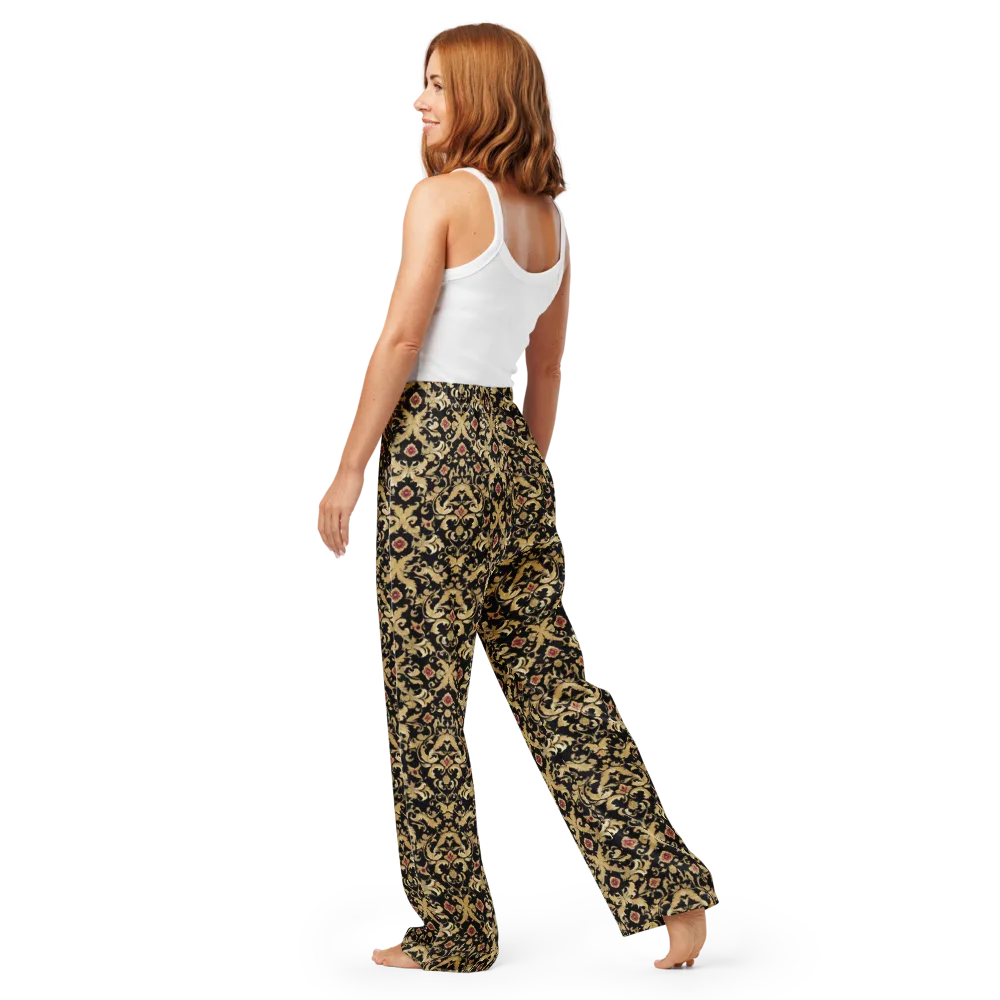 Noir Versailles on Women's Pajama Pants — Back