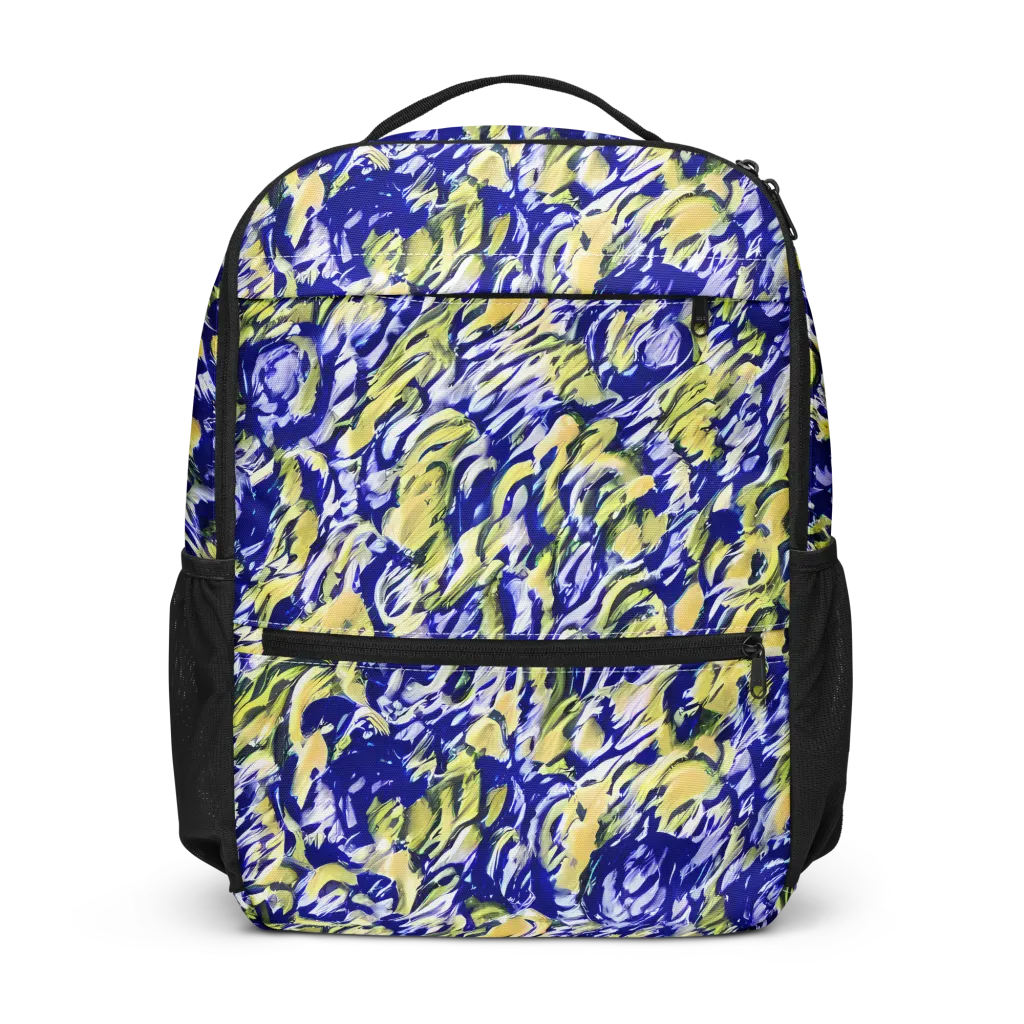Cobalt Bloomstorm on Utility Backpack — Front