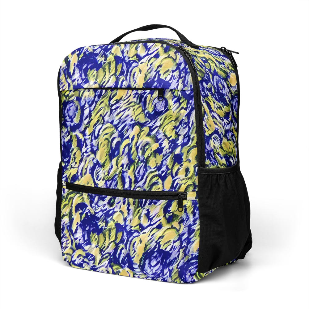 Cobalt Bloomstorm on Utility Backpack — Left Front