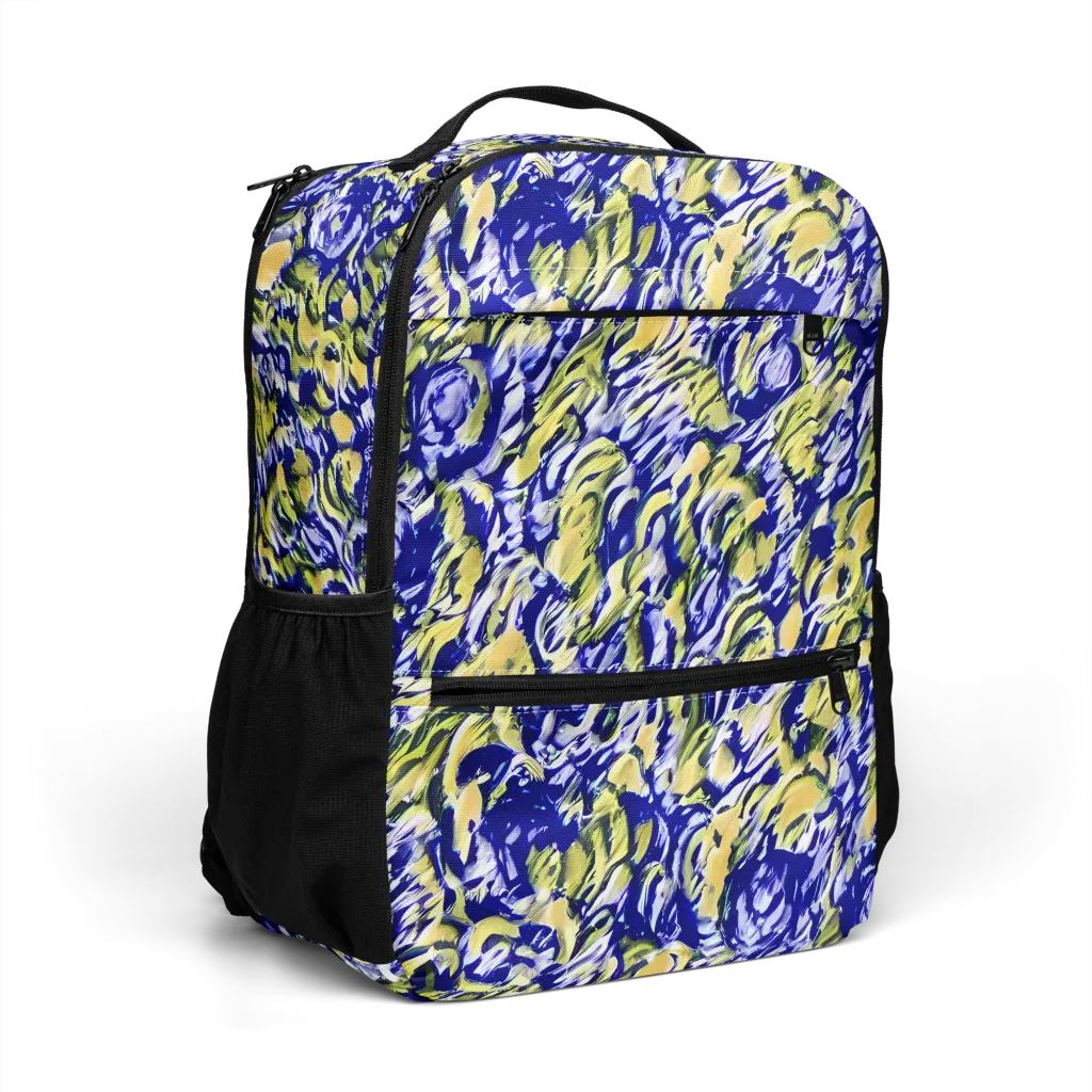 Cobalt Bloomstorm on Utility Backpack — Right Front